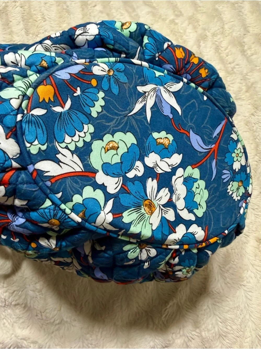 Vera Bradley Messenger Floral Bursts Pattern Bucket Shoulder Bag Cottagecore - Picture 11 of 13